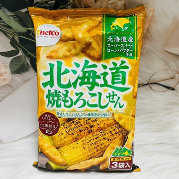 潼漾小舖日本 befco 栗山 北海道玉米風味米果 54g 3小袋入