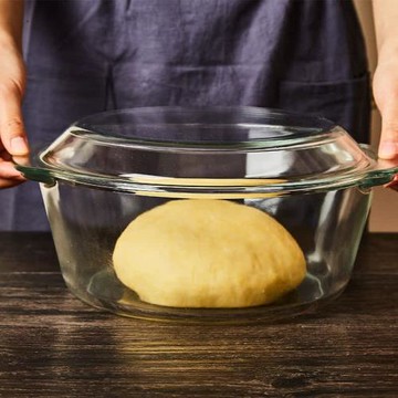 玻璃和面盆家用帶蓋微波爐耐高溫沙拉碗透明玻璃碗耐熱碗大號湯盆