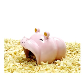 Hippo House 陶製河馬倉鼠屋  尺寸11x7.5x7公分  AM062  1個