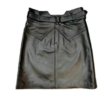 【巴黎精品】現貨+預購 女頂級真皮裙真羊皮裙半身裙A字裙短裙子洋裝休閒女裝-真皮顯瘦a1iv30