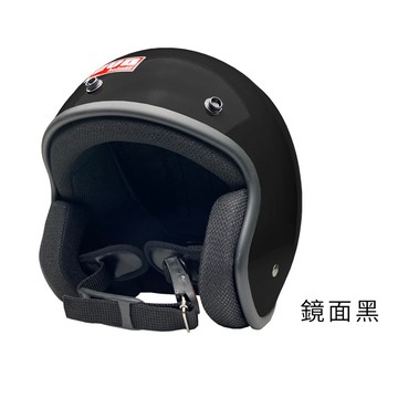 EVO 安全帽 CA-310 素色 復古騎士帽 鏡面黑 CA310M CA310L 半拆洗 正版授權  復古帽 半罩