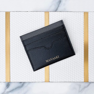 【MANAAKI】半月皮革卡片套(6卡位) 名片夾 小錢包 錢夾