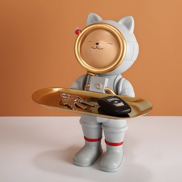 【含稅/免運】 創意氣球太空貓紙巾盒玄關鑰匙收納盒客廳裝飾品收納擺件桌面擺設