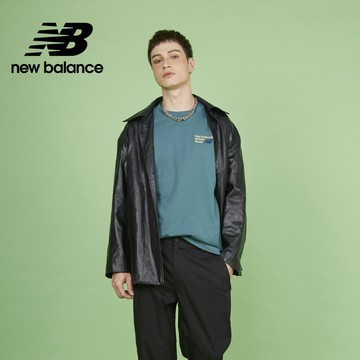 【New Balance】 NB 刺繡LOGO短袖上衣_男性_綠色_MT41908NUS