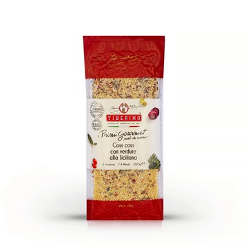 【Tiberino】西西里古斯米鮮蔬燉飯1包(200克) 3步驟/真空料理包/正宗義式口味/義大利原裝/植物五辛素