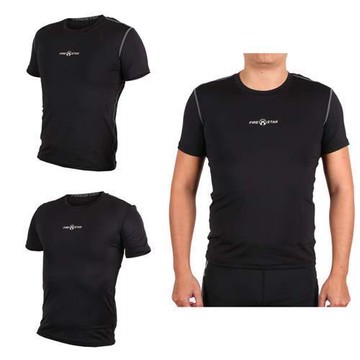 FIRESTAR 男機能短袖緊身衣-慢跑 路跑