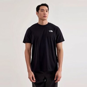 The North Face 印刷Logo背面迷彩圖案短袖T恤-黑色