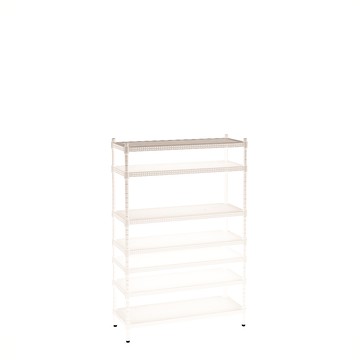 [客尊屋]粗管/沖孔/35x90x135hcm 白騎士沖孔 七層架白騎士