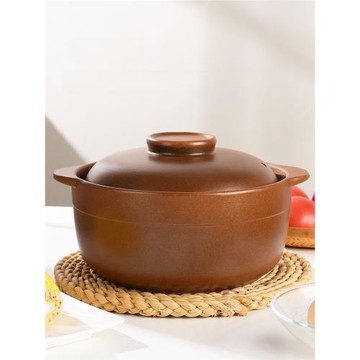 奕壽平定砂鍋燉鍋家用砂鍋煲老式無釉土沙鍋燃氣煲湯燉湯亮晶晶