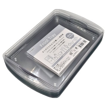 NAKAYA 日本磨砂玻璃風格盤子 托盤 6個  透明 + 黑色  1組  26 x 17.2 x 2.3cm