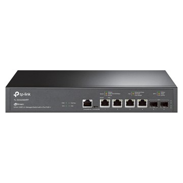 tp-link JetStream 6埠10GE L2+ 管理型交換器(含4埠 PoE++)  1個  TL-SX3206HPP