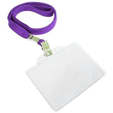 【文具通】無印字識別證套+布帶組[紫]台製 F6010513【APP滿額下單10%點數(單一帳號最高5000點)】1/31止