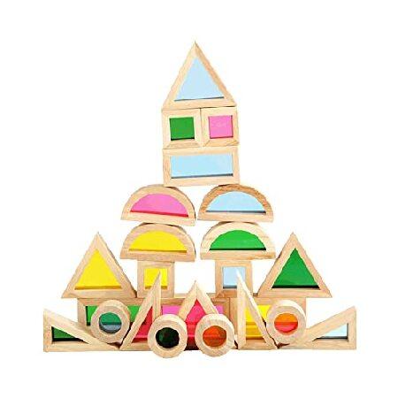 Xylolin Wooden Building Blocks for Toddlers 1-3, 24 Pieces Set Big