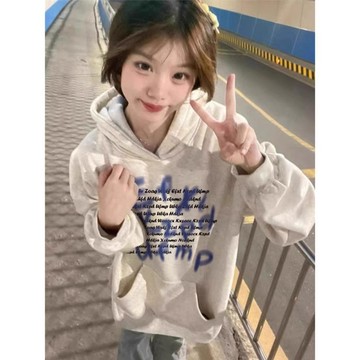 已售9642件💖赤道少女 純棉連帽衛衣 帽t 薄衛衣 長袖上衣 oversize 帽t 潮流衣服 ins風 刷毛 圖案