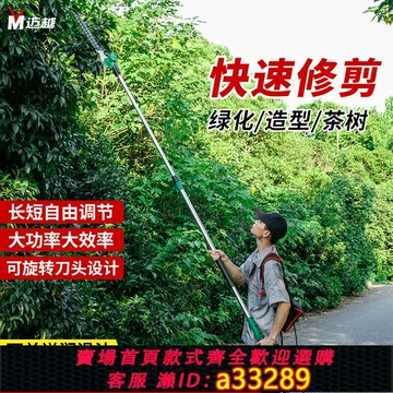 【臺灣公司 可開發票】充電式電動綠籬機園藝加長修剪機高枝綠籬修枝機直流茶樹剪籬笆剪