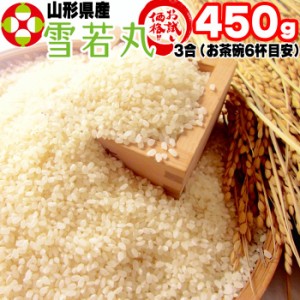 新米 米 お米 ポイント消化 雪若丸 450g (3合) 玄米 令和5年度産 山形県産 送料無料 メール便 500円 ぽっきり ポッキリ 食品 ゆうパケ