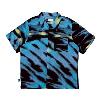 KAIKAI - Fearless - 蒼蘭水墨皺短袖襯衫