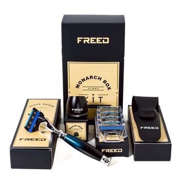 【FREED】一周年紀念款 尊爵四件組刮鬍刀禮盒 - 銀河藍