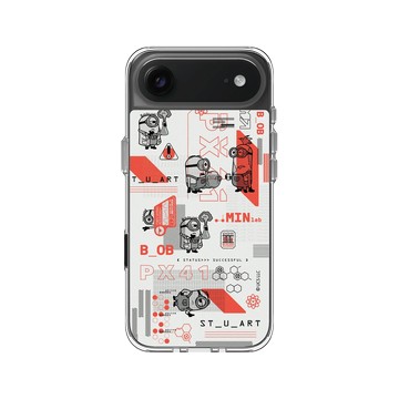 iPhone Air Clear Case（相機按鈕） 透明 - Minions - 小小兵 - 紅色科學