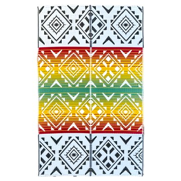 IKEHIKO日本池彥 防水手提PP野餐墊  Wanda圖騰紅  140 x 87cm