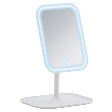 AHOYE LED觸碰式補光化妝鏡 方形  白色