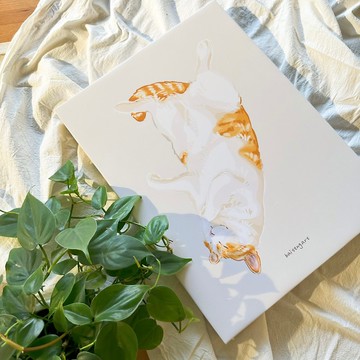 寵物無框畫 寵物似顏繪無框畫【已繪製過加印服務】