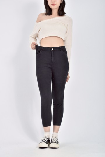 加購優惠(L) air space質感緊身黑色長褲