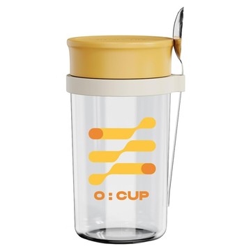 Reddot 紅點生活 高質玻璃隨行優格燕麥杯 橙色  500ml  1個