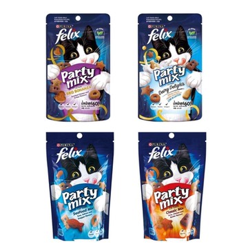 Felix菲力貓Party Mix貓脆餅 60g x 32入組(購買第二件贈送寵喵樂-貓草玩具x1包)