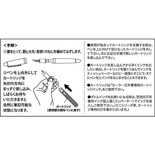 セーラー万年筆 万年筆 顔料カートリッジインク 青墨 13-0604-142