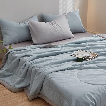 被子 夏被 日系無水印水洗棉夏被 夏季空調被 純色單雙人夏被 夏季薄款空調被 吸濕透氣被子