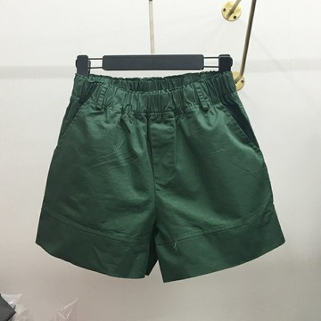 短褲女夏寬松休閑2025新款韓版百搭松緊高腰顯瘦a字闊腿熱褲ins潮鑫弘-素時衣櫥