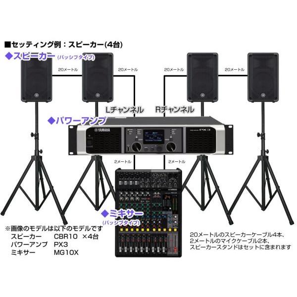 YAMAHA(ヤマハ) PA 音響システム スピーカー4台 イベントセット4SPCBR12PX5MG12XJ