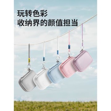 卡片機相機ccd收納包數碼數據線收納包適用佳能索尼富士尼康相機保護套硬殼復古卡片機收納盒隨身聽隨身收納