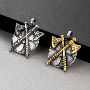 STEEL 鋼吊墜。維京雙斧 | KA