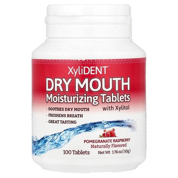 XyliDENT, 木糖醇口乾保濕片，石榴樹莓味，100 片，1.76 盎司（50 克）