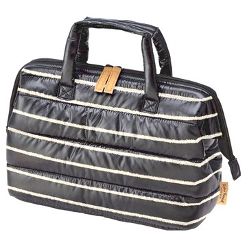 Skater 手提輕量保冷便當袋 寬口型  26 x 13 x 21cm  1個  黑色白條紋