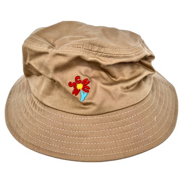 CHUMS Bucket Hat 刺繡花朵  淺棕色  頭圍58~60cm