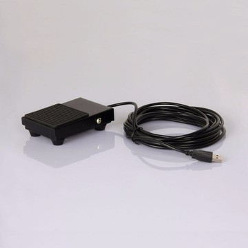 壹位金屬5米USB腳踏開關可代替鼠標鍵盤任意鍵醫療遊戲靜音設計{鑫弘-工葉電器}可開發票