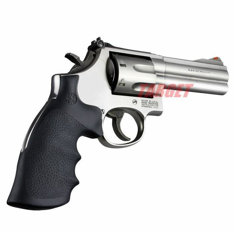 HOGUE S&W Kフレーム/Lフレーム ラウンドバット用 コンバージョン ラバーMONOグリップ フィンガーグルーブ ブラック (ホーグ  リボルバー ラバーグリップ) | LINEブランドカタログ