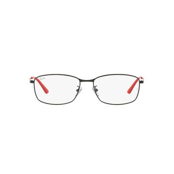Ray Ban |精心長方框眼鏡 |黑X紅