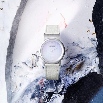 CITIZEN 星辰 L系列 朧月AMBILUNA 礦物奇蹟鈦金屬腕錶-EG7091-14A