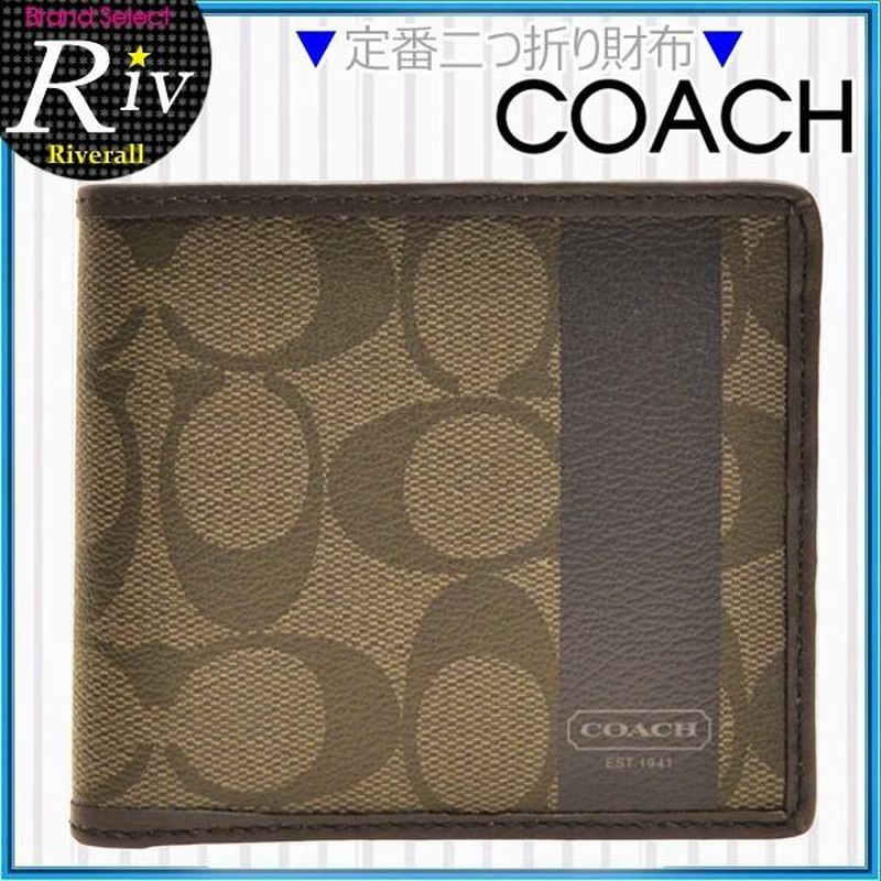 コーチ COACH 財布 メンズ 二つ折り財布 シグネチャー F74516 | LINE