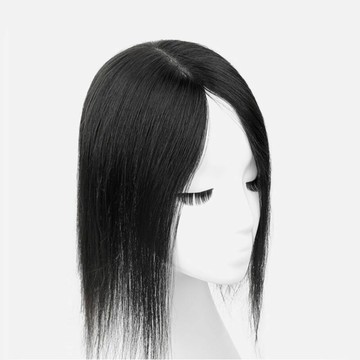真髮髮片中長假髮-自然全手織7x10cm補髮女假髮74fr18【獨家進口】【米蘭精品】
