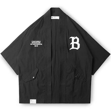 B-SIDE BSOG HOPPI 哥德字母 法披 / 罩衫 (黑色)