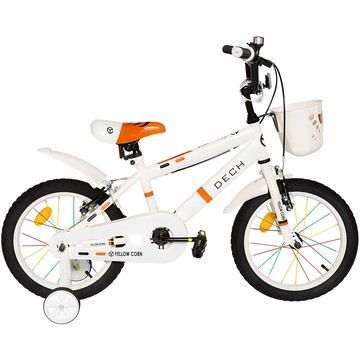 YELLOWCORN 兒童 Dech 18型 附輔助輪自行車  126cm  1個  白色