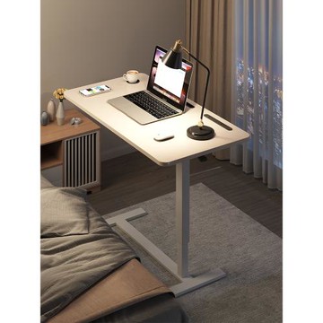 氣動可移動升降桌床邊桌家用沙發邊桌臥室書桌懶人學習桌學生寫字桌筆記本電腦桌工作臺支架折疊床上小桌子