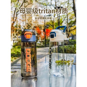 高顏值運動水杯耐高溫男女直飲tritan大容量防摔學生塑料茶隔杯子