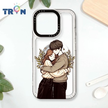 TRON IPHONE 16 PRO 情侶深情擁抱透明系列 MAGSAFE 磁吸 防摔 太空殼 透白 手機殼