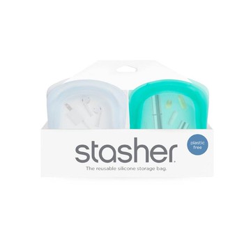 Stasher-口袋矽膠密封袋118ml-2入